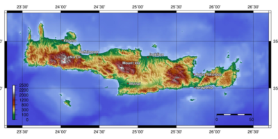 Topografisk karta Kreta